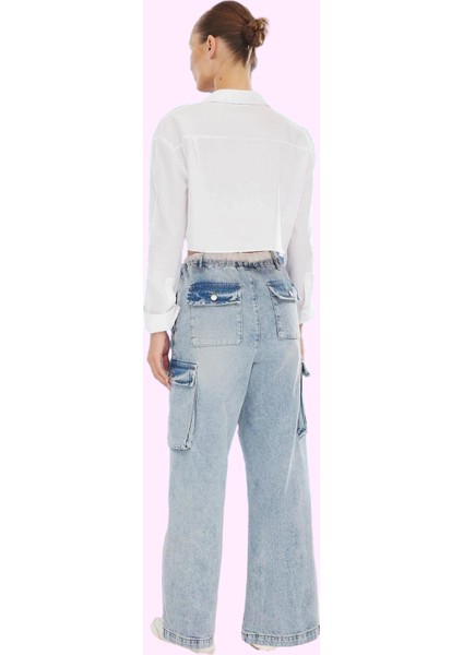 Kadın Yüksek Bel Geniş Paça Denim Pantolon Pamuk Günlük Stil Hafta Sonu Yaz Aylarının Vazgeçilmezi modelleri