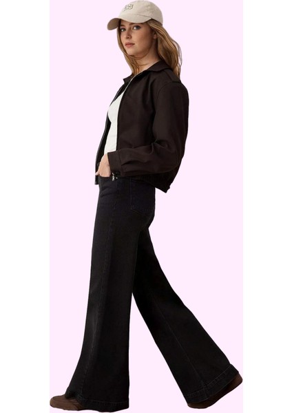 Kadın Geniş Paça Uzun Boy Jean Pantolon Rahat Kalıp Pamuk Günlük Kullanım Kaliteli Malzeme fiyatları