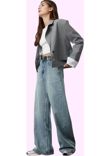 Kadın Uzun Boy Normal Bel Geniş Paça Palazzo Jean Pamuk Günlük Stil Yaz Aylarının Vazgeçilmezi fiyatları