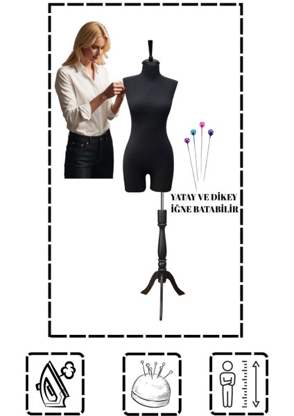 Pantolon Giyebilen 40 Beden Süngerli Terzi Mankeni Prova Mankeni Pac-01