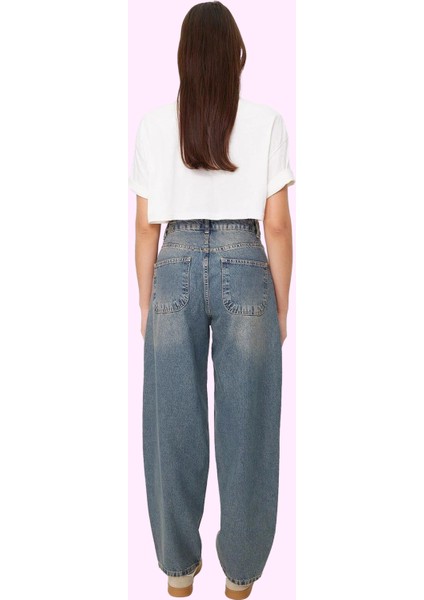 Kadın Düşük Bel Geniş Paça Baggy Jean Pamuk Günlük Stil Hafta Sonu Yaz Aylarının Vazgeçilmezi modelleri