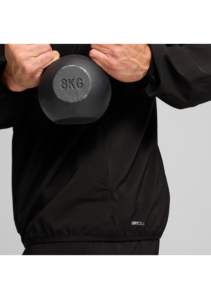 Tad Tech Woven Full Zip Erkek Siyah Eşofman Üstü.01