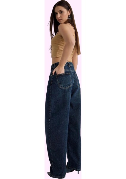Kadın Baggy Jean Uzun Boy Normal Bel Pamuklu Günlük Stil Hafta Sonu Yaz Aylarının Vazgeçilmezi fiyatları