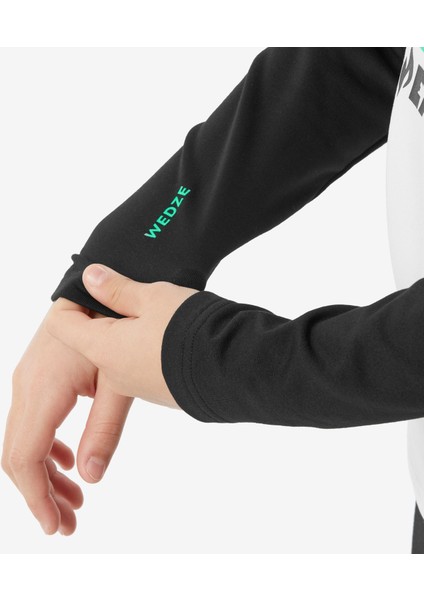 Wedze Çocuk Termal Üst Kayak Içliği - Siyah/beyaz Desenli - Bl 500 modelleri