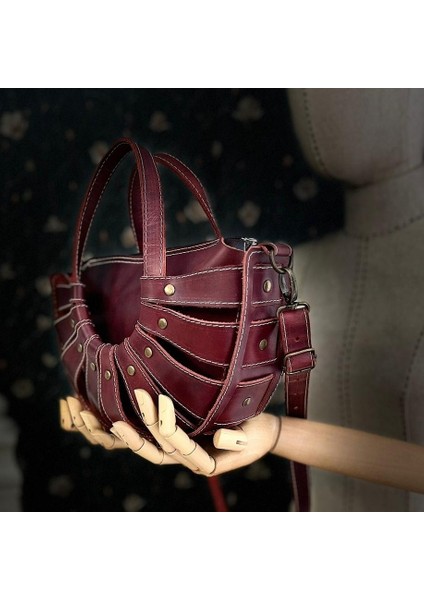 Carıdea El Yapımı Hakiki Deri Bayan Çanta, Clutch, El Omuz Çantası V82 indirimleri