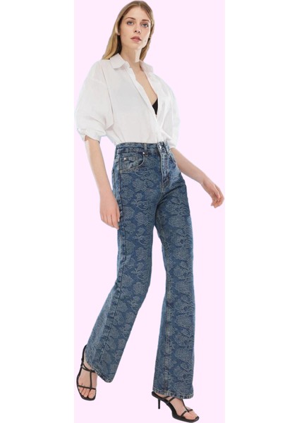 Kadın Yüksek Bel Geniş Paça Jeans Pantolon Pamuklu Günlük Kombinler Yaz Aylarının Vazgeçilmezi fiyatları