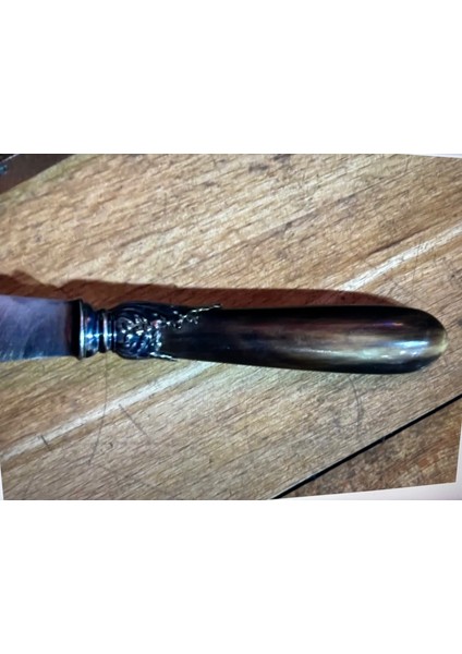 1930'S - 50's Châtellerault Fransız Boynuz Saplı 12 Li Bıçak Seti - Kutu Ölçüsü 23 cm x 14 cm
