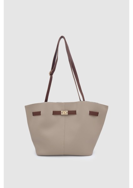 Ferny Kemer, Toka ve Dikiş Detaylı Kol ve Omuz Çantası Vizon Taba fiyatları