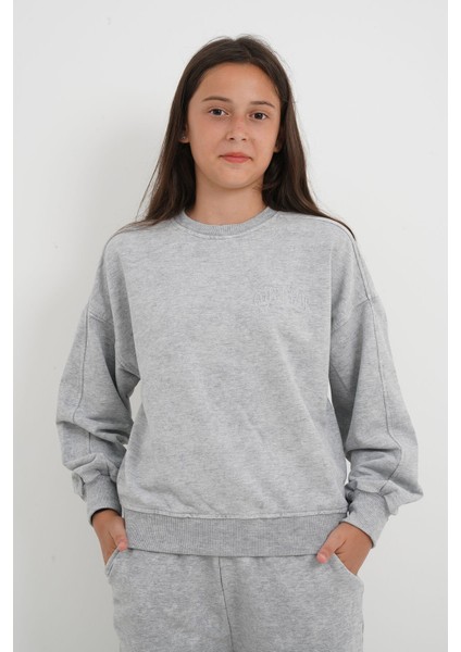 Kız Çocuk Iki Iplik Kumaş Bisiklet Yaka Eşofman Takımı fiyatları