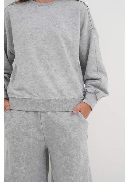 Kız Çocuk Iki Iplik Kumaş Bisiklet Yaka Eşofman Takımı indirimleri