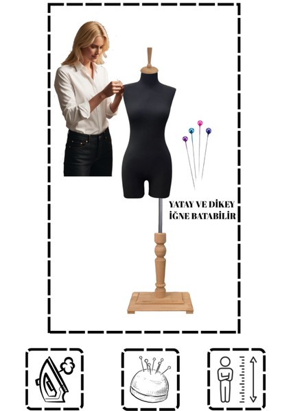 Pantolon Giyebilen 40 Beden Süngerli Terzi Mankeni Prova Mankeni Pac-01