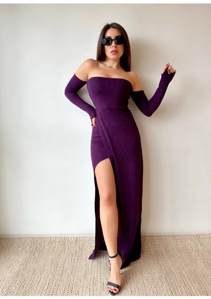 Kadın Bacak Dekolteli Staplez Kol Eldiven Detay Fırsat Ürün Elbise fiyatları