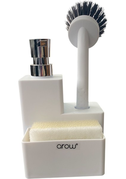 Akrilik Süngerli Fırçalı Sıvı Sabunluk