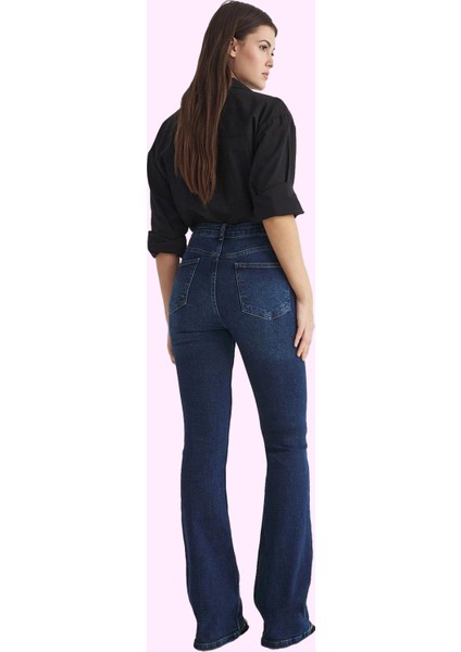 Kadın Yüksek Bel Flare Jean Günlük Stil Denim Pantolon Hafta Sonu Yaz Aylarının Vazgeçilmezi modelleri