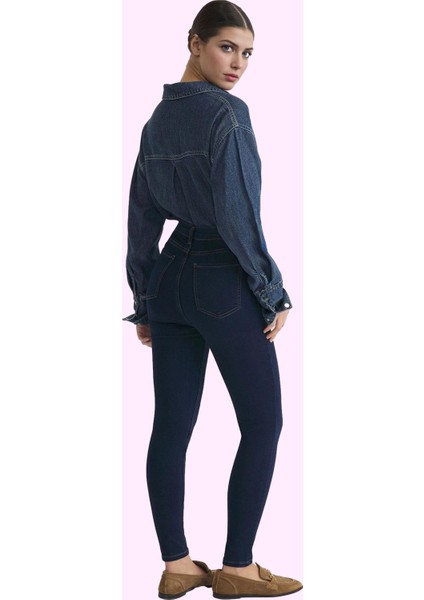 Kadın Skinny Jegging Yüksek Bel Dar Paça Regular Boy Denim Günlük Yaz Aylarının Vazgeçilmezi modelleri