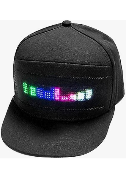 LED Şapka, Doppler Uygulama Destekli LED Kasket Parti Şapkası , Çok Renkli LED Işıklı Şarjlı Kablosuz Şapka