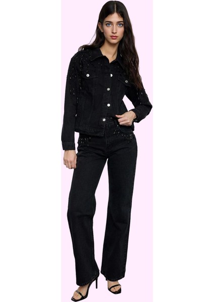 Kadın Yüksek Bel Geniş Paça Jean Pamuk Günlük Şıklık Hafta Sonu Yaz Aylarının Vazgeçilmezi fiyatları