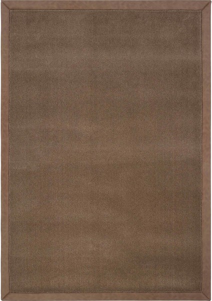 Bounty Bordürlü Düz Renk Kahverengi Kalın Halı Modern Dokuma Ofis Mağaza Fuar Showroom Salon Halısı