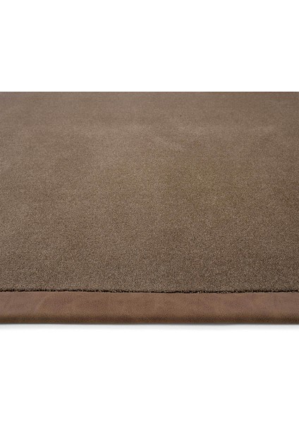 Bounty Bordürlü Düz Renk Kahverengi Kalın Halı Modern Dokuma Ofis Mağaza Fuar Showroom Salon Halısı