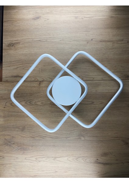 Yüksek Aydınlatmalı Kare Beyaz Tavan Plafonyer LED Avize, 3 Renk Aydınlatma fırsatları