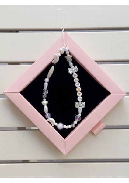 Anyway (Neyse, Her Neyse) Beyaz Telefon Charm, Fiyonk Telefon Askısı, Kalp Yıldız Telefon Ipi fiyatları