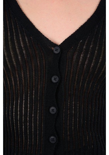 Ince Fitilli Hırka - Siyah fırsatları