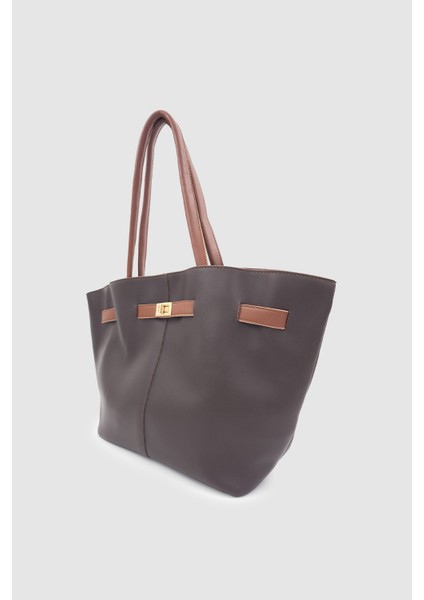 Ferny Kemer, Toka ve Dikiş Detaylı Kol ve Omuz Çantası Acı Kahve Taba fırsatları