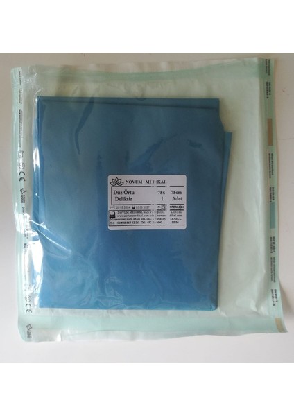 25 Adet Biflex ( Emici ) Steril Deliksiz Düz Örtü 75X75 cm Serviyet