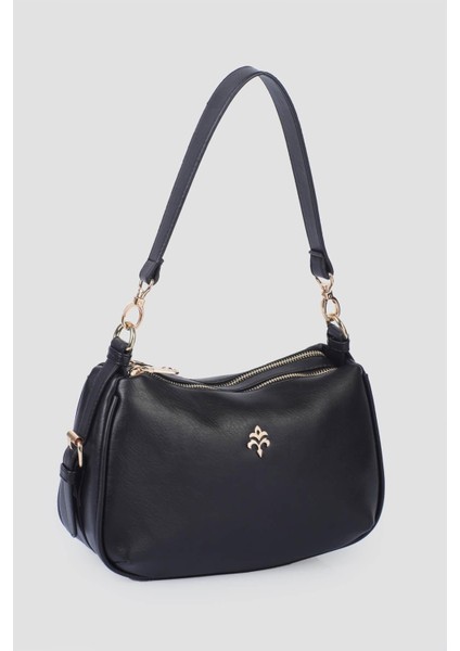 Siyah Kadın El ve Omuz Çantası IM546-1