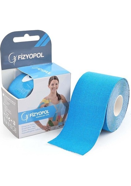 New Product Kinezyo Tape Band 5 Metre x 5 cm Mavi Renk, Kinesio Sporcu Bandı
