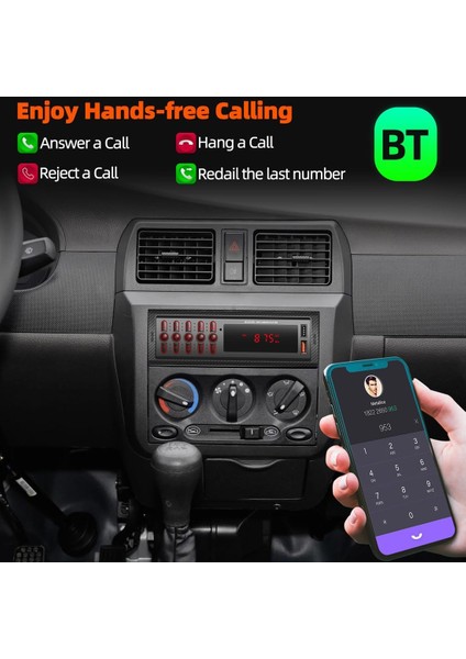 AU-999 Hızlı Şarjlı 2usb Oto Teyp Bluetooth Sd Aux Max Ses 63 Seviye indirimleri