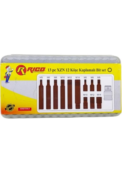 Rico Manyetik Köşe Kaplamalı Torx Bit Set 13 Parça KK0004 indirimleri