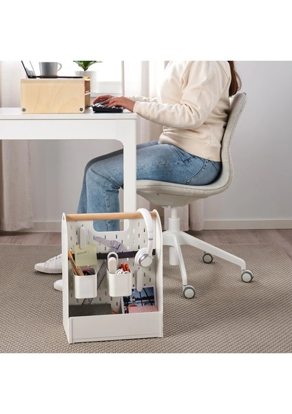 Vattenkar Masaüstü Düzenleyici 33 × 21 × 43 cm Beyaz Elastik Taşıma Saplı indirimleri