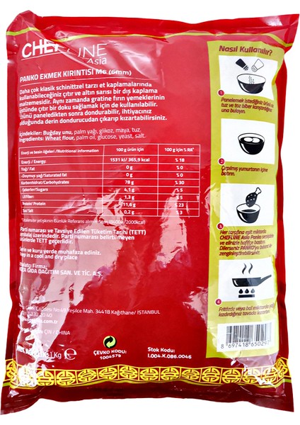 Asia Panko Klasik Orta Boy Ekmek Kırıntısı 1 kg fırsatları