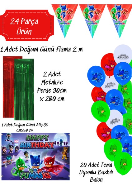 Perde ve Afişli Doğum Günü Parti Malzemeleri Süsleri Seti