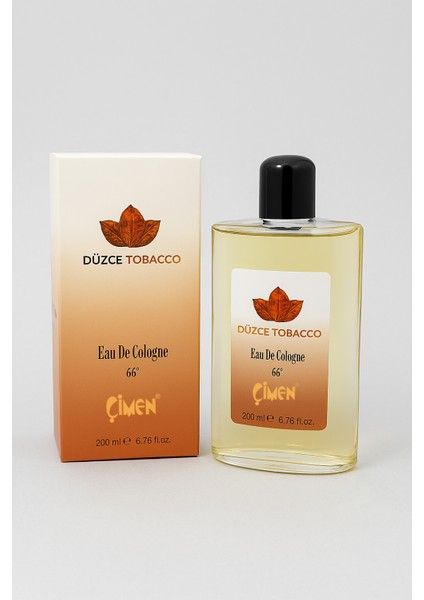Düzce Tobacco Cam Yassı Şişe Kolonya 200 ml