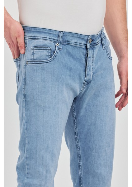 Erkek Slim Dar Kesim Pamuklu Esnek Jean Kot Denim Pantolon