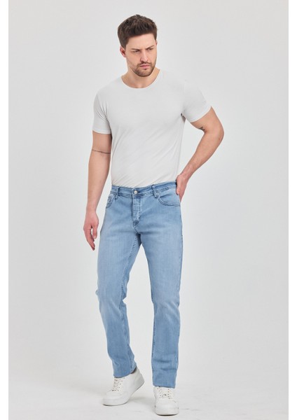 Erkek Slim Dar Kesim Pamuklu Esnek Jean Kot Denim Pantolon