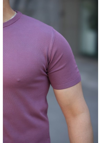 Erkek Viskon Kumaş Bisiklet Yaka Basic Tişört modelleri