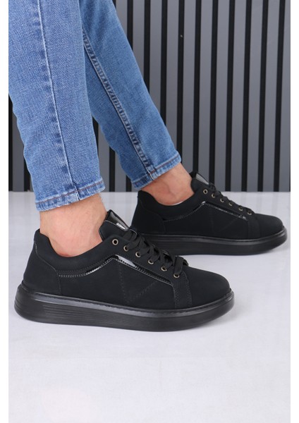 Soft Siyah Günlük Sneaker Erkek Ayakkabısı Ortopedik Tabanlı M801
