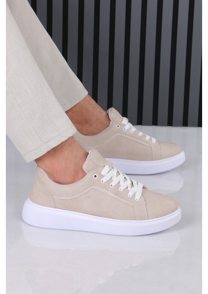 Soft Bej Günlük Sneaker Erkek Ayakkabısı Ortopedik Tabanlı M801