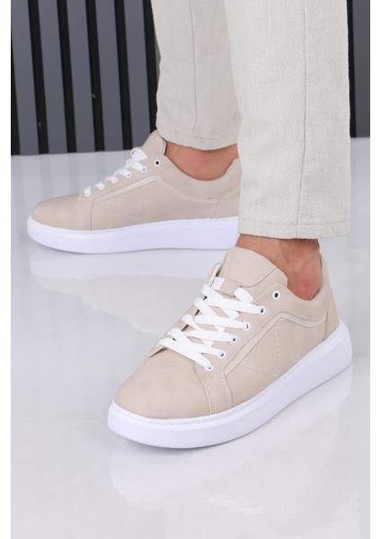 Soft Bej Günlük Sneaker Erkek Ayakkabısı Ortopedik Tabanlı M801 modelleri