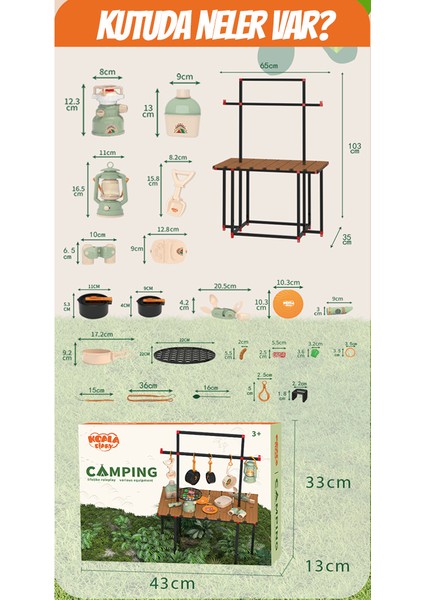 Masalı Kamp Mutfak Eşyaları Seti Tam Set Mutfak Oyuncakları fiyatları