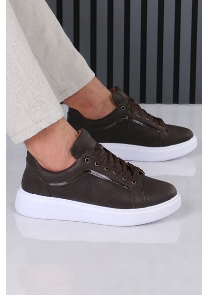 Soft Kahverengi Günlük Sneaker Erkek Ayakkabısı Ortopedik Tabanlı M801