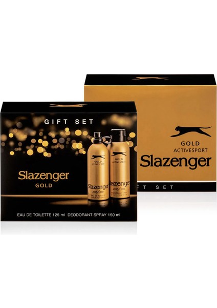 Gold Unisex Parfüm Active Sport Deodorant-Parfüm 2'li Set