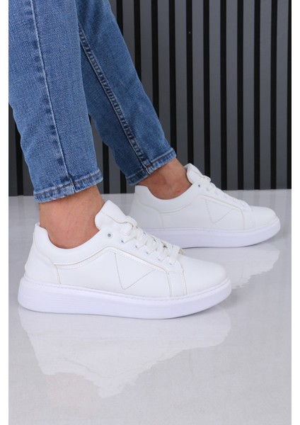 Beyaz Günlük Sneaker Erkek Ayakkabısı Ortopedik Tabanlı M801