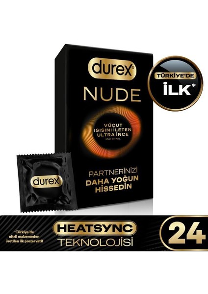 Nude Ultra Ince 24’lü + Yok Ötesi Ultra Kaygan Standart Fit Prezervatif 30’lu Set modelleri