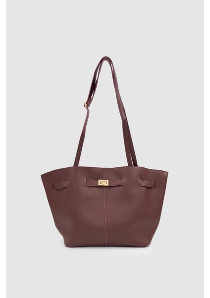 Ferny Kemer, Toka ve Dikiş Detaylı Kol ve Omuz Çantası Bordo fiyatları