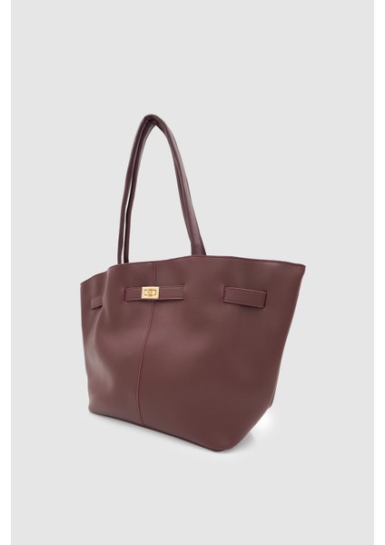 Ferny Kemer, Toka ve Dikiş Detaylı Kol ve Omuz Çantası Bordo fırsatları