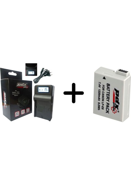 ,Canon Fotoğraf Makinesi İle Uyumlu LP-E8 Batarya Ve Şarj Cihazı.